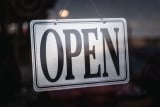 image of an open sign